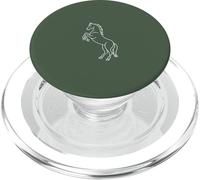 Rearing Horse Art Minimalist - Sage Green PopSockets PopGrip for MagSafe