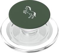 Rearing Horse Art Minimalist - Sage Green PopSockets PopGrip for MagSafe