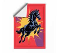 Rearing Horse Starburst Modern Unframed Wall Art Print A1 (84.1×59.4cm), Wall Decor for Living Room, Bedroom, Office & Home, Art Gift