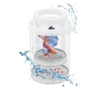 Rearing Tank Aquarium with Spawning Box - Silkwish Breeding Box for Baby Fish - Baby Pool Breeding Tanks for Shrimps, Clown Fish and Guppies - Acrylic Fish Insulation Box (123 x 85 x 73 mm)