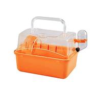 Rearing Tank Hamster Travel Case Bird Parrot Carrying Cage Portable Outgoing Gear for Small Pets Chinchilla Squirrel For Home Use(Yellow orange)