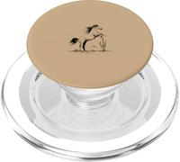Rearing Wild Horse Cactus in Desert - Beige PopSockets PopGrip for MagSafe