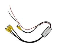 REARMASTER® 3-CH Car Video Splitter Signal Distributor for Car Headrest DVD video 1 RCA in 3 RCA out