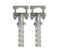 Rearset Foot Pegs Universal 22-28MM Folding Motorcycle Footrest Highway Foot Peg Footrest Foot Peg Pedals(A-Silver)