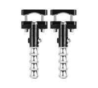 Rearset Foot Pegs Universal 22-28MM Folding Motorcycle Footrest Highway Foot Peg Footrest Foot Peg Pedals(A-Silver Black)