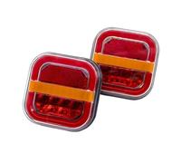 RearTail Light Lamp For Truck UTV ATV Van 4x4 12V-24V 4 Inch Car Led Trailer Tail Square Brake Flowing Turn Signal Blinker License Plate Lamp Car Tail Light Assembly