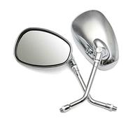 Rearview 2Pcs/Pair Universal Motorcycle Rearview Mirrors 8mm 10mm Aluminum Clear Glass For INTRUDER 700 For INTRUDER 800