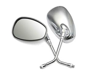 Rearview 2Pcs/Pair Universal Motorcycle Rearview Mirrors 8mm 10mm Aluminum Clear Glass For INTRUDER 700 For INTRUDER 800