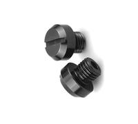 Rearview Accessories 3pcs Motorcycle M10*1.25 CNC Mirrors Hole Plug Screws Cover Caps Thread Adapter Bolts For DUKE RC 125 390 200 250 690(Black- Silver)