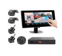 Rearview Camera The 3D 360 For Car 1080P DVR Video Recorder With AI Intelligent Around View Camera(With Touch Screen)