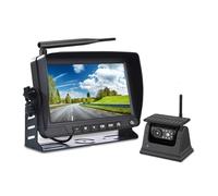 Rearview Camera Wireless Solar Powered Energy Magnet Reverse Backup Camera With AHD 7" Rear View DVR Recording Monitor For Camper/Truck/Trailer(128GB Card)