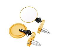 Rearview For GSXS 125 150 750 1000 1000F For GSX S125 S750 S1000 150 Motorcycle Mirrors Round Folding Bar End Side Mirrors Accessories(Gold)
