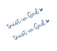 Rearview Glass Decal | 2 Pieces Trust in God Vehicles Window Decals Car Stickers | Car Decals, Rear View Glass Accessories for Family, Friends Men, Women Mom