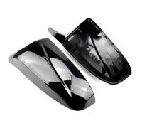 Rearview Housing Compatible With BMW For X5 E70 X6 E71 2008 2009 2010 2011 2012 2013 Rearview Side For Wing Modified Bright Black Carbon Fiber Pattern Mirror Cover Caps(Black)