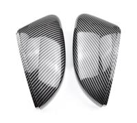 Rearview Housing Compatible With VW For Polo For MK5 6R 2009 2010 2011 2012 2013 Car Rearview Mirror Cover Caps Door For Wing Mirror Cover Accessories Replacement(Carbon black)