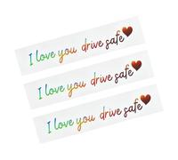 Rearview I Love You Drive Safe Script Decal, Gradient Color