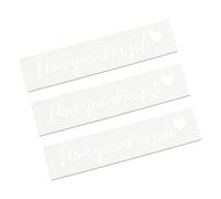 Rearview I Love You Drive Safe Script Decal, White
