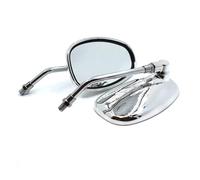Rearview Mirror 2PCS Universal 10mm Chrome Motorcycle ABS Plastic Rearview Mirrors Motorbike Rear View