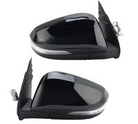 Rearview Mirror 7 Wire Side Rearview Mirror Assembly For Toyota For Hilux 2015-2020 Painted Black Turn Signal Light Door Wing Mirror Car Accessories Rearview Side Mirror Assy(1pair)