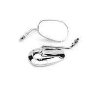 Rearview Mirror 8MM Universal Motorcycle Rearview Side Bar End Mirror Accessories Modification Side Mirrors(White)