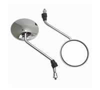 Rearview mirror A Pair Motorcycle Scooter Mirrors Universal Motorbike Rear View Mirror 8mm With M10 Adapters Round Oval Convex Mirrors Side Mirror