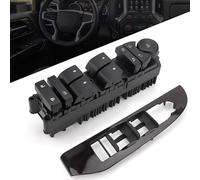 Rearview Mirror Adjustment Switch Button Car Front Left Driver Side Power Window Switch/Fit For Chevrolet Avalanche Silverado Suburban Tahoe/For GMC Sierra 25976222 25924151(1Set)