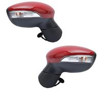 Rearview Mirror Assembly Car Accessories 6 Wire Door Mirror Assembly For Fiesta 2008 2009 2010 2011 2012 Magic Red ESC Lighted Heated Side Mirror(1pair)