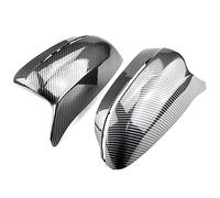 Rearview Mirror Cap 2Pcs Car Bright Black Side Rear View Mirror Cover For BMW 4 5 7 Series G30 G31 G38 G22 G11 G12 2016 2017 2018 Car Wing Mirror Covers Cap(Carbon Fiber Look)