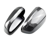Rearview Mirror Cap Compatible With A4 B6 B7 A6 C6 2003 2004 2005 2006 2007 Carbon Pattern Side For Wing Mirror Caps Replacement Covers Accessories Replacement(Carbon Look black)