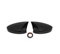 Rearview Mirror Caps For Civic For 11th 2022-up Rearview Mirror Cover Caps 2pcs Side Wing Shell Cap No Turn Signal Light Plus 2pcs Blind Mirror(Black plus 2mirror)