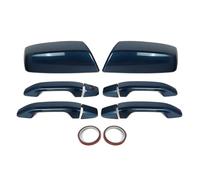 Rearview Mirror Caps Replacement for Chevrolet For Silverado 1500 2014-2018 DEEP OCEAN BLUE Car Exterior Side Door Handle Bowl Cover Rearview Mirror Cap