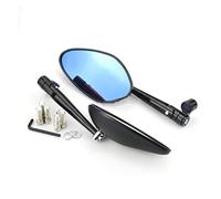 Rearview Mirror Cnc Aluminum Universal Motorcycle Rear View Mirrors Large Blue Glass Handlebar Mirror Mirror Side Mirrors