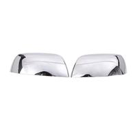 Rearview Mirror Compatible With Toyota For Sequoia 2008-2020 For Tundra 2007-2021 Car Rearview Side Mirror Cover Wing Cap Exterior Door Rear View Case Trim Sticker(Silver)