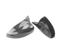 Rearview Mirror Cover Cap For A3 S3 8V RS3 2013-2019 2x Door Mirror Cover Caps Horn Shape Side Wing Mirror Shell Case(Carbon Fiber Look)