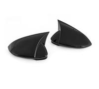 Rearview Mirror Cover Case Trim Black/Carbon Side Wing Mirror Sheel With Lane Assist Car Accessories For VW For Golf MK8 2020 2021 2022(Gloss Black)