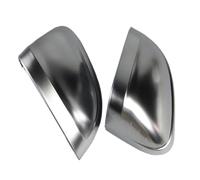 Rearview Mirror Cover For A4 For A5 For S4 For S5 For B9 Car Rearview Mirror Cover Side Wing Protect Frame Covers Trim Silver Matte Chrome Shell Rear View Cap(No Hole)