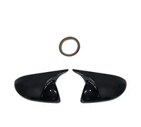 Rearview Mirror Cover For Mazda 2 For 3 1.6 Side Rearview Mirror Cover Wing Cap With The Painted Color Rear View Cap(Bright black)