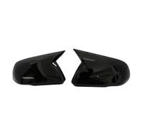 Rearview Mirror Cover For Mustang 2015-2020 2021 2022 2023 2024 Mirror Caps Pair Car Side Wing Rearview Mirror Cover Ox Horn Rearview Europe America Version Mirror Cap Cover Trim(EU-with light-Black)