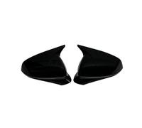 Rearview Mirror Cover For Seat For Leon MK4 For Cupra For Formentor 2022-2024 Carbon Fiber ABS Black Rear Mirror Cap Rearview Mirror Cover Exterior Wing Mirror Cover(Bright black)