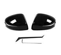 Rearview Mirror Cover Trim, Gloss Black ABS Side Wing Mirror Caps Replacement for TTS TTRS MK2 R8 - Durable Material, UV Protection, Easy Installation for Sporty Look