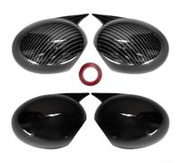 Rearview Mirror Covers for MINI Cooper R50 R61 Models, For Manual Folding Mirrors Only, ABS Material Replacement, Compatible with Multiple Body Styles (Gloss Black)