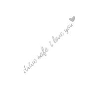 Rearview Mirror Decal, Drive I Love Car Tag, Cute Vehicle Accessories for Dashboard Windshield Window, Automotive Quote Decal I