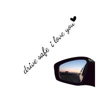 Rearview Mirror Decal | Drive Safe I Love You Rearview Mirror Decal | Cute Vehicle Accessories for Dashboard Windshield Window Scooters SUV Truck Sedans Automotive Highway Daily