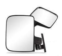 Rearview Mirror for Cart - No Drill Installation, 180-Degree Wide View, Foldable Side Mirrors Compatible with EZGO Models (Black)