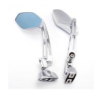 Rearview Mirror For GSXR Motorcycle Rear Mirror Aluminum Alloy Sportbike Side Mirror Motorbike Rear View(White)