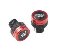 Rearview Mirror For Triumph Speed 400 Scrambler 400X Mirror Hole Plugs(Red)