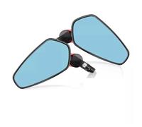 Rearview mirror glass 7/8" 22mm Motorcycle Rearview Side Mirrors Universal Scooter Bar End Handlebar Mirror Accessories Aspherical exterior mirror glass(Blue)
