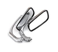 Rearview Mirror Handlebar Mirrors Side For Suzuki Motorcycle Retro Rearview Side Mirror Chrome Black Aluminum Stem And ABS Plastic Mirror Housing(2)