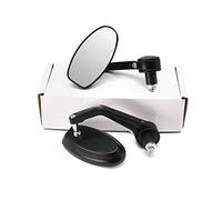Rearview Mirror Handlebar Mirrors Side Universal 2pcs Pair For Suzuki Motorcycle Rear View Mirrors Round 7/8" Handle Bar End Foldable Motorbike Side Mirror(Oval black)