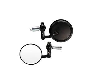 Rearview Mirror Handlebar Mirrors Side Universal 2pcs/Pair For Suzuki Motorcycle Rear View Mirrors Round 7/8" Handle Bar End Foldable Motorbike Side Mirror(Full Set D)